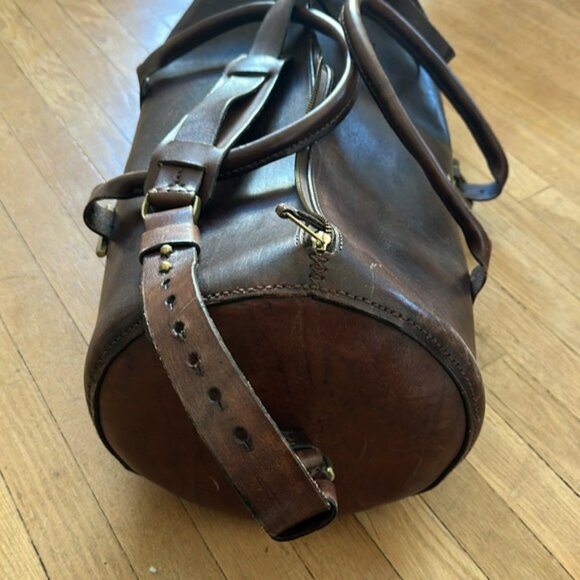 Rare Wolf and Maiden handcrafted artisan leather weekender duffle bag luggage - Picture 14 of 16